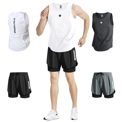 Приятная телу летняя майка для спортзала, шорты, снаряжение, баскетбольный спортивный костюм для тренировок, для бега