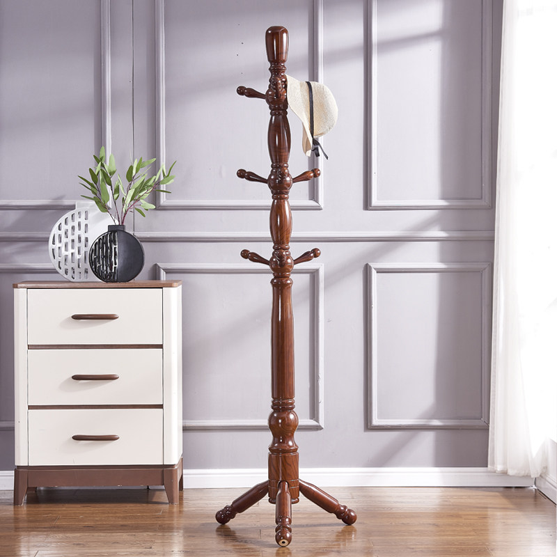 All solid wood coat rack floor bedroom hallway home simple modern living room clothes rack Chinese style hanger - Taobao