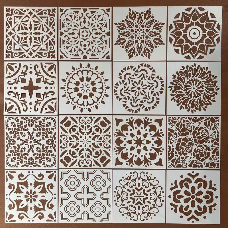 Mandala Auxiliary Tool for Making Stone Wall Spray Painting, Wall Art, Spray Tile Graffiti Art Painting, Hollow Stencil B059