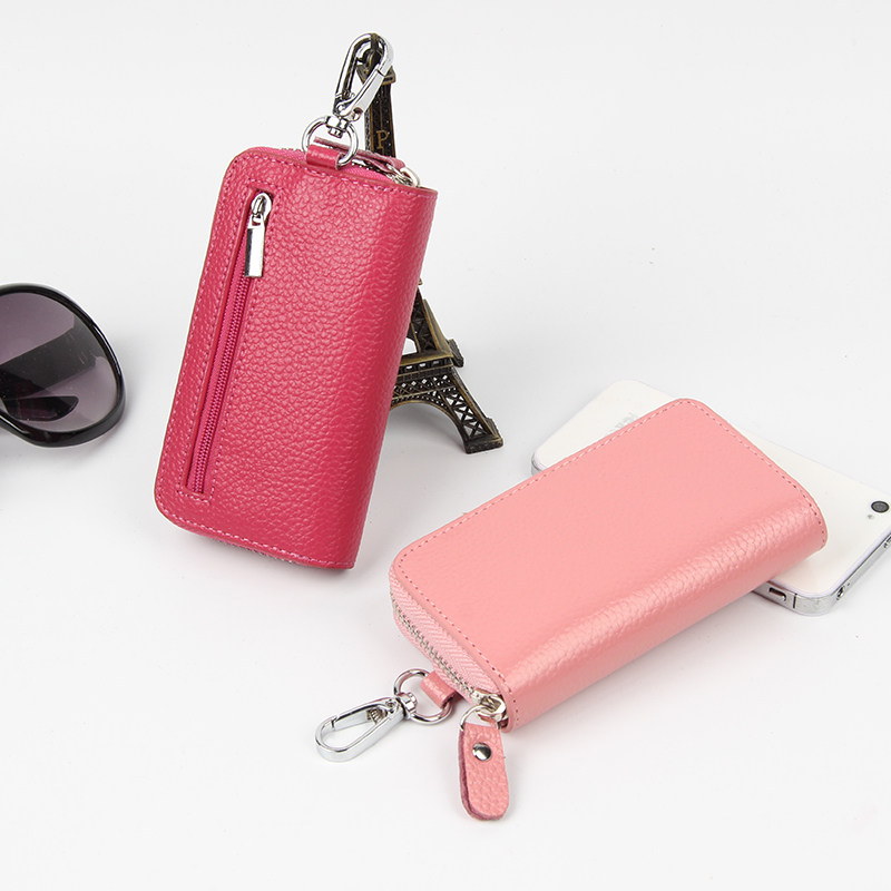 New Korean version special leather key bag men's leather waist padlock key bag women's hand key chain