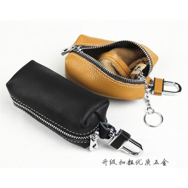 Handmade Head Layer Bull Leather Men Genuine Leather Key Bag Lady Business Waist Hanging Bag Car Minima Large Capacity Key Bag