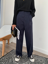  PIAOIN high-end customer fabric washed straight pants micro-profile ins2019 autumn fashion all-match temperament commuter