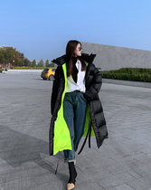  Limited edition 799 hardcore Korean trendy brand designer new bread down jacket female long shiny European station 2020