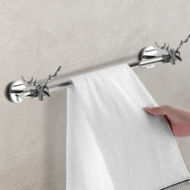 French Nordic acrylic punch-free brass towel hanging bathroom toilet storage towel hanging rack