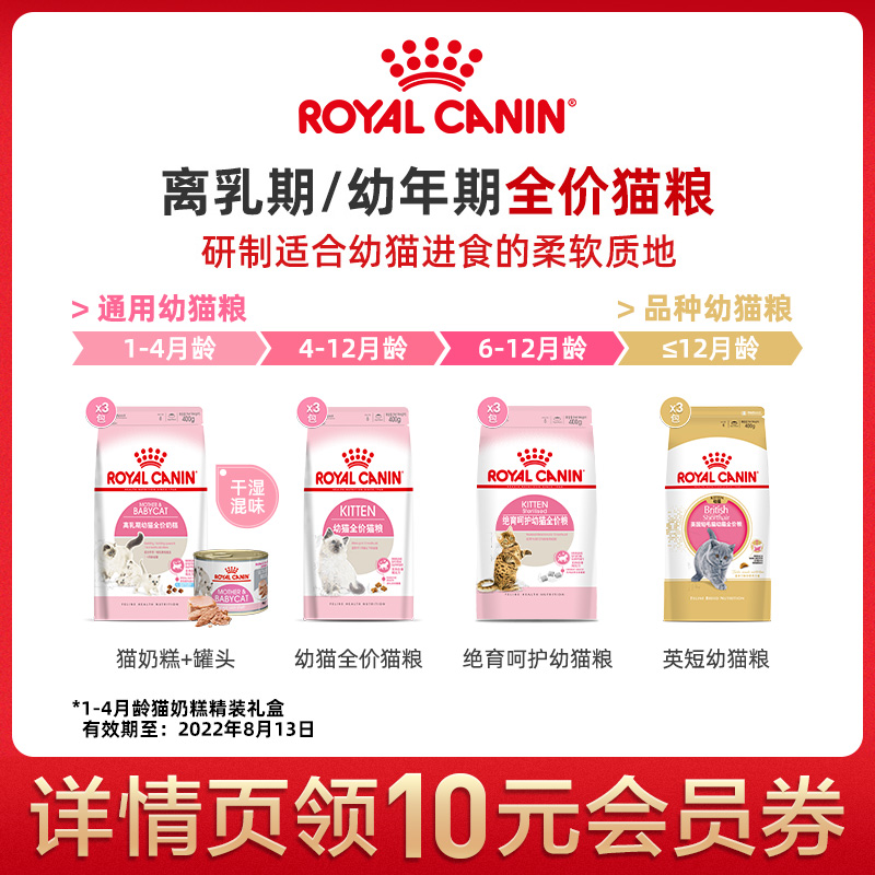 Royal cat food small milk pot baby cat food K36 cat milk cake BK34 pregnant cat weaning cat food kittens nutrition