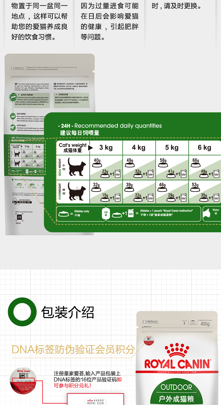 Thức ăn cho mèo hoàng gia ngoài trời thành thức ăn cho mèo O30 / 0,4kg * 4 thức ăn chủ yếu cho mèo 28 tỉnh - Cat Staples đồ ăn cho mèo con