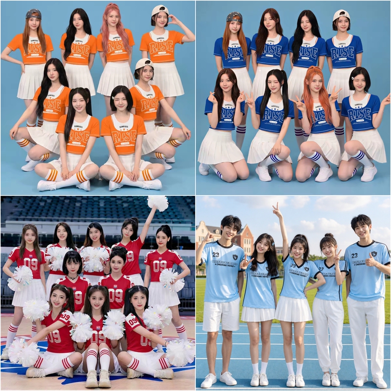 Student Cheerleading Aerobics Group Sports Meeting Opening Ceremony Performance Costumes Adult Cheerleading Dance Performance Costumes Student Cheerleading Aerobics Group Sports Meeting Opening Ceremony Performance Costumes Adult Cheerleading Dance Performance Costumes
