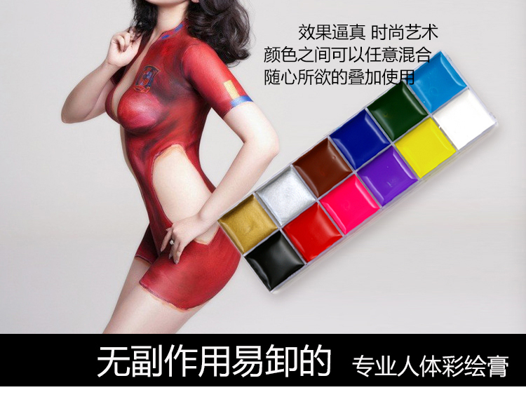 Halloween Giáng Sinh Trang Điểm Chú Hề Con Graffiti Trang Điểm Sơn Dán Cơ Thể Dầu Tattoo Body Sơn Sắc Tố hình xăm dán