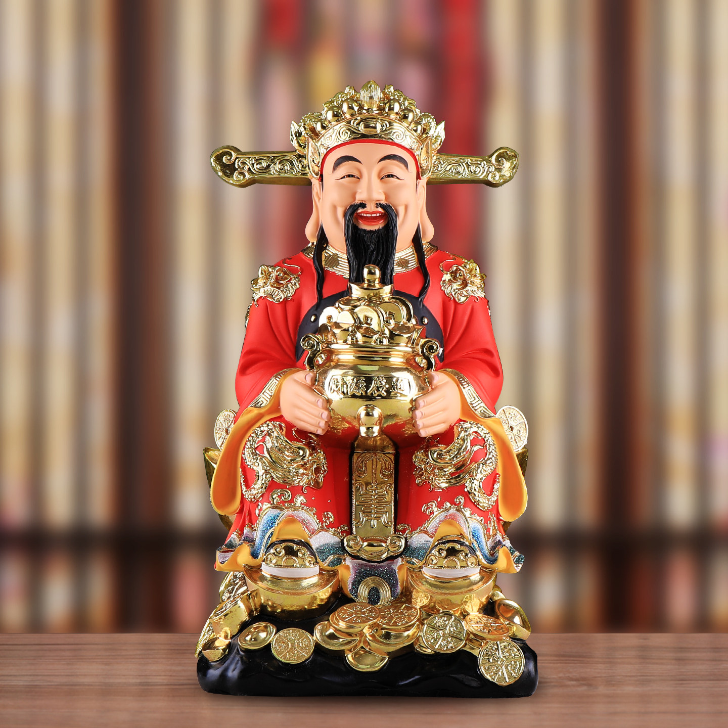 财神爷像摆件供店铺财神招财办公室家用客厅神像请文比干菩萨佛像-淘宝