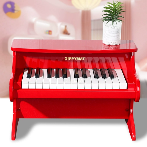 Деревянное электрическое пианино, маленький синтезатор, игрушка для раннего возраста для начинающих, раннее развитие