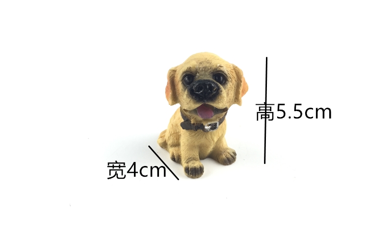 Mô phỏng 12 chú chó con dễ thương sáng tạo nhựa thủ công đồ trang trí động vật trang trí nhà sinh nhật món quà trang trí phụ kiện trang trí ban công