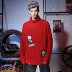 GENANX sét triều thương hiệu áo len nam thời trang thu đông mới thêu đường phố chương áo len cao cổ nam phiên bản Hàn Quốc