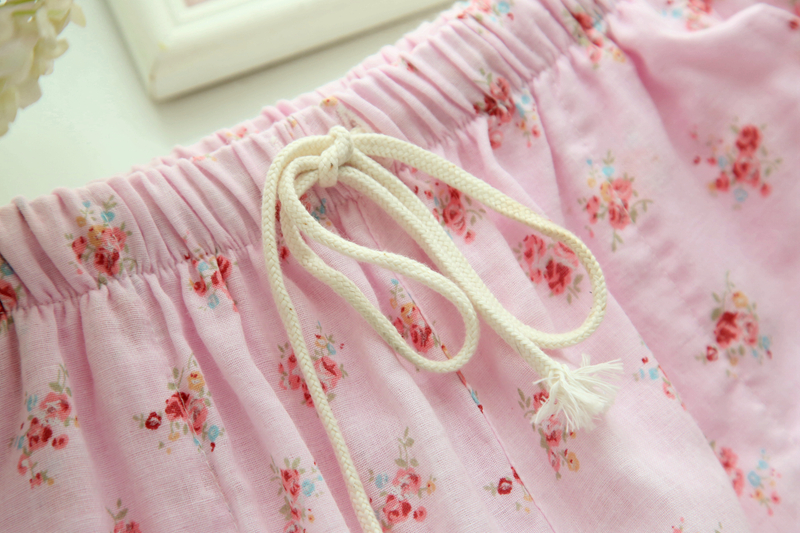 Đôi gạc cotton nữ đồ ngủ nhà quần quần mục vụ mùa xuân và mùa thu mùa thu quần thun dài nữ