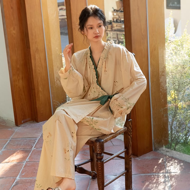 Postpartum Clothing Summer Thin Woven Pure Cotton Class a Maternity Pajamas Postpartum Nursing Clothes Spring and Autumn Home Wear Set Postpartum Clothing Summer Thin Woven Pure Cotton Class a Maternity Pajamas Postpartum Nursing Clothes Spring and Autumn Home Wear Set