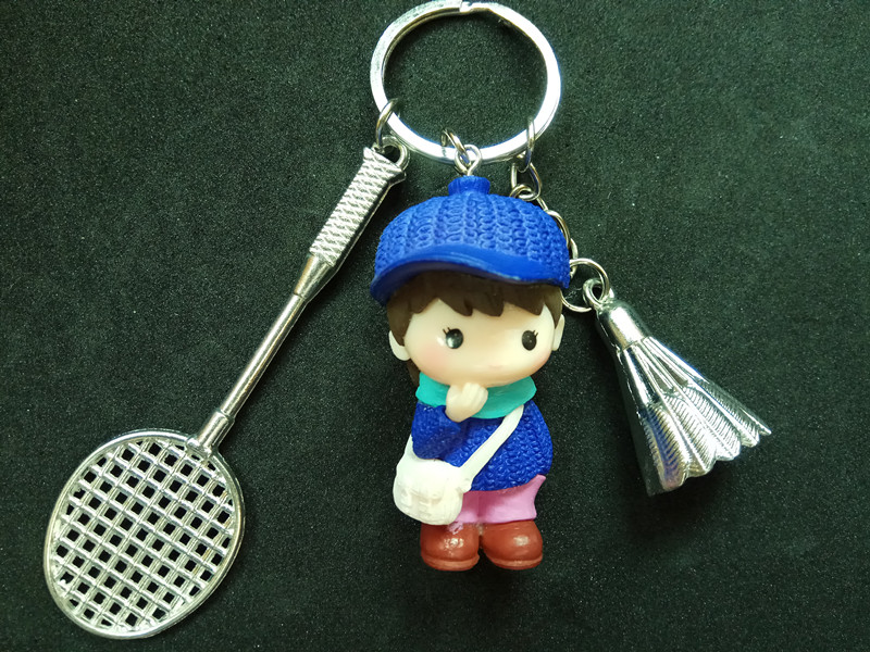 Cầu lông Tennis Tennis Keychain Keychain Ball Doll Doll Mặt dây chuyền Trang trí Giải thưởng Cuộc thi Món quà nhỏ vợt cầu lông proace