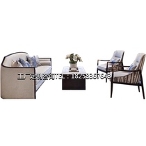 Sales office to negotiate table and chair combination new Chinese Zen one table four chairs after the modern light luxury business reception furniture