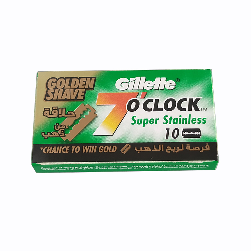 Dishi Traditional Safety Razor Blade Golden 7O'Clock Gold Green Seven-Point Double-Edged Razor Blade