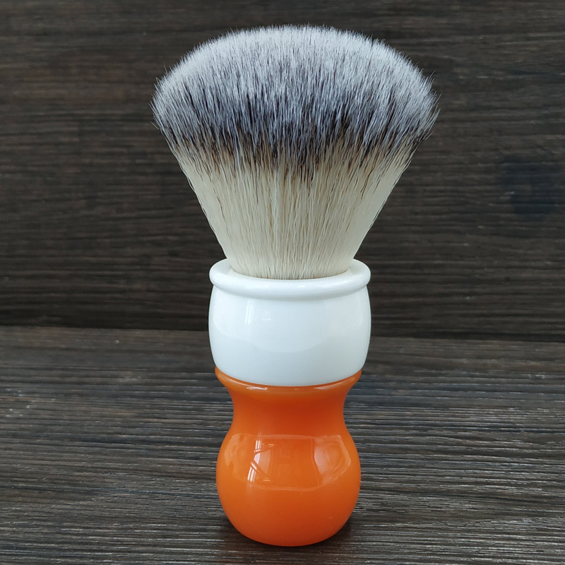 Di Shi Aisha autumn orange soft hair high rebound imported imitation badger hair rayon shaving brush men's Hu brush