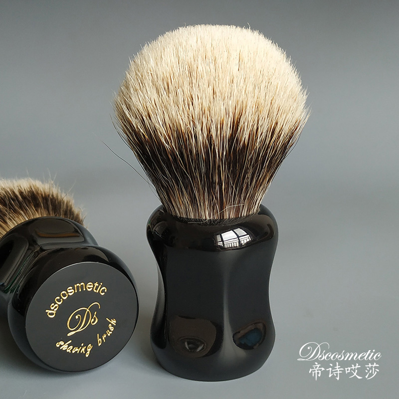 Imperial Poetry Sigh Salsa Silver Tip Black Devil Hair Shaving Brush Plus Collection High Rebound Devil Hair Hoody Brush Shaving Foam Brush