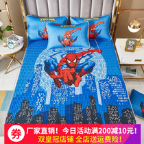 Childrens latex cool mat Spider-Man Ice mat cartoon Cartoon Cartoon Cute Boy Boy Boy Summer 1 2 m Bed 1 5m2