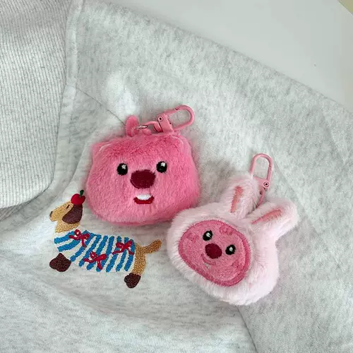 Милый розовый брелок, плюшевая кукла, украшение на сумку, енот, подарок на день рождения