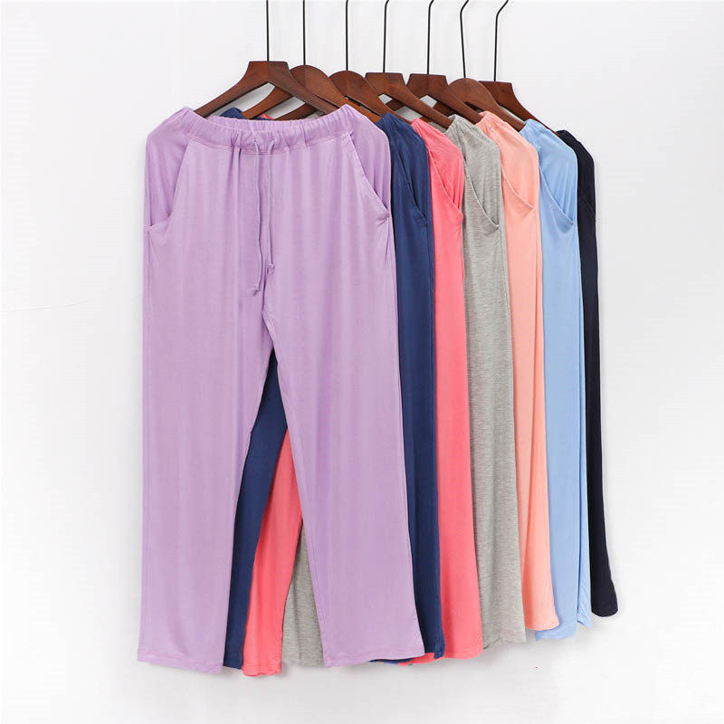 Pure Cotton Men And Women Sleep Pants Home Long Pants Modale Spring Summer Thin Section Casual Loose Comfort Large Size Morning Practice Pants