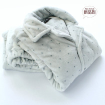 Winter foreign trade Original single-day single male and female autumn winter flange suede thickened Coral suede Pyjamas Pyjamas Pyjamas Sleeping Pants Suit