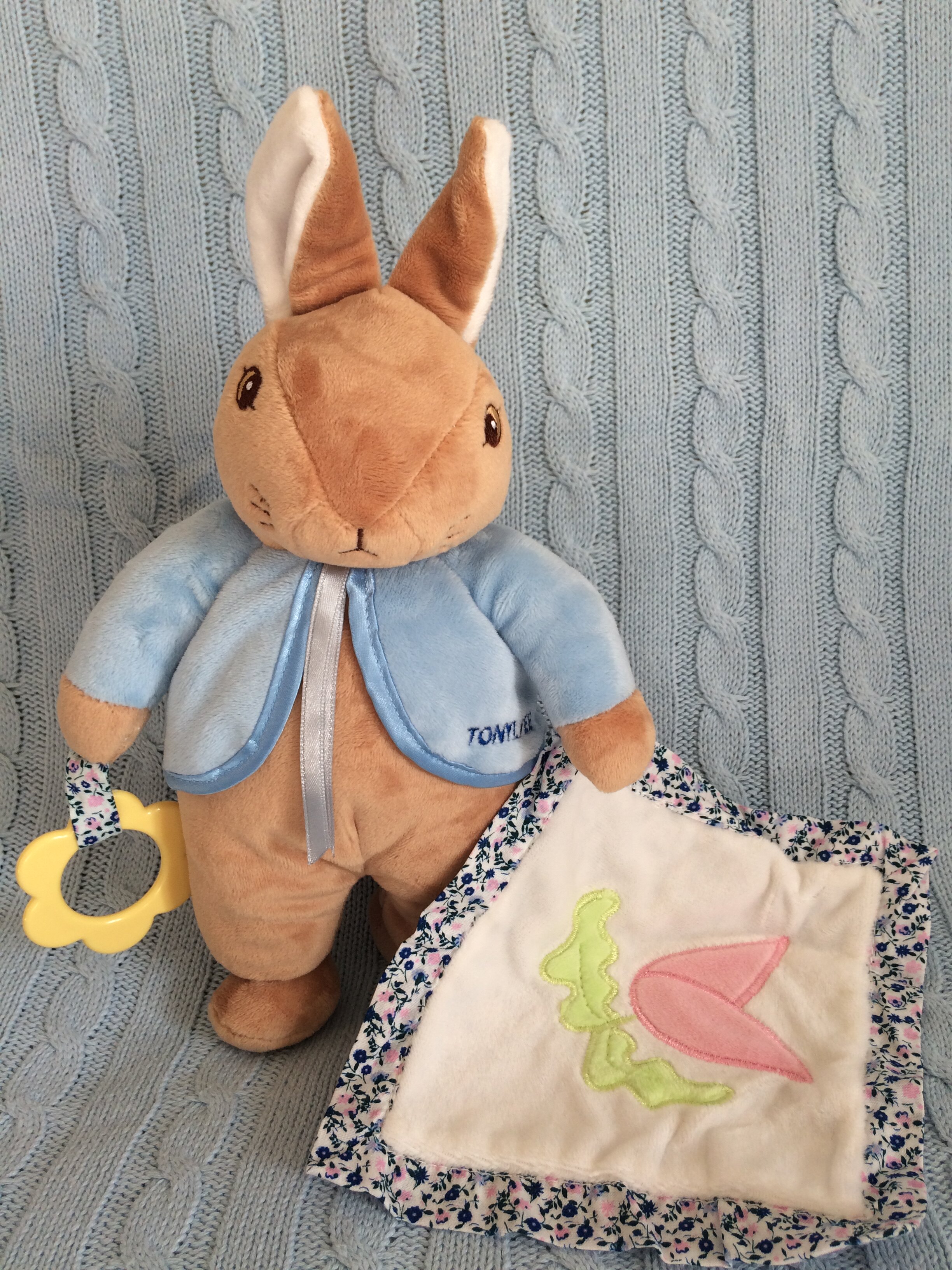 Foreign trade single rabbit doll Newborn tooth fixer ring plush soothing towel Baby companion doll can be imported