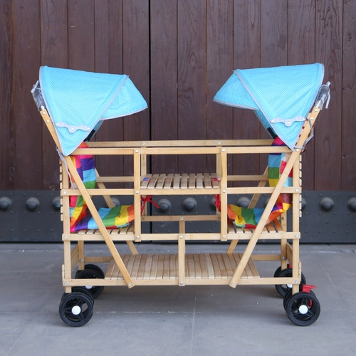 Коляска для близнецов для двоих, детская тележка