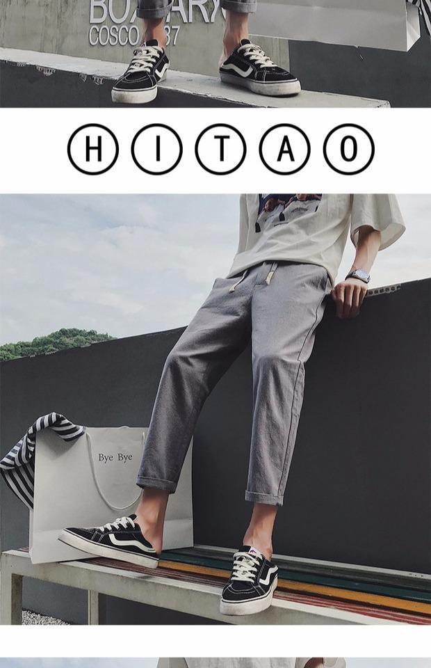Chín quần nam lỏng bf Hàn Quốc phong cách Harajuku ulzzang Phiên bản Hàn Quốc của xu hướng sinh viên hoang dã s quần thẳng ống rộng quần jean ống rộng nam