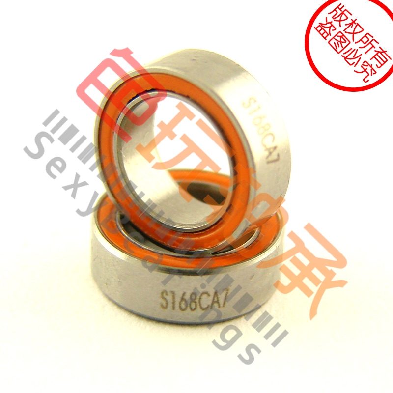 1 4x3 8x1 8 orange seal ring stainless steel ceramic ball bearing R168 ABEC-7