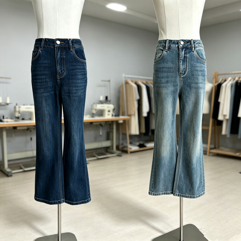 Cupid "-5Kg" Straight-Leg Magic High-Quality Blue Jeans Vintage Washed High-Waisted Flared Pants