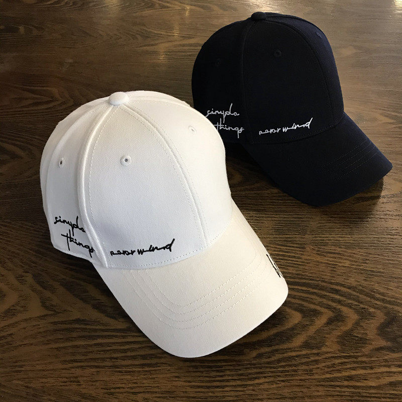 French new hat spring and summer male and female Duck Tongue Cap Tide Fashion 100 Hitch Embroidered Street Baseball Cap Woman