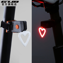 Bicycle tail light mountain bike accessories dead flying car light decorative light LED burst heart-shaped charging car tail light equipment
