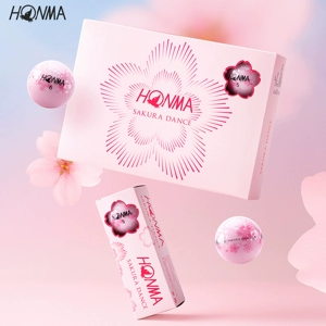 Оригинальный новый мяч для гольфа honma, новый двухслойный мяч розового цвета вишни, двухслойный мяч для соревнований на дальних дистанциях.