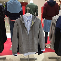 Chính hãng Baleno Benny Road Cotton Cotton Cổ điển trùm đầu Màu rắn hở ngực Áo khoác nam 88431501 hoodie đen