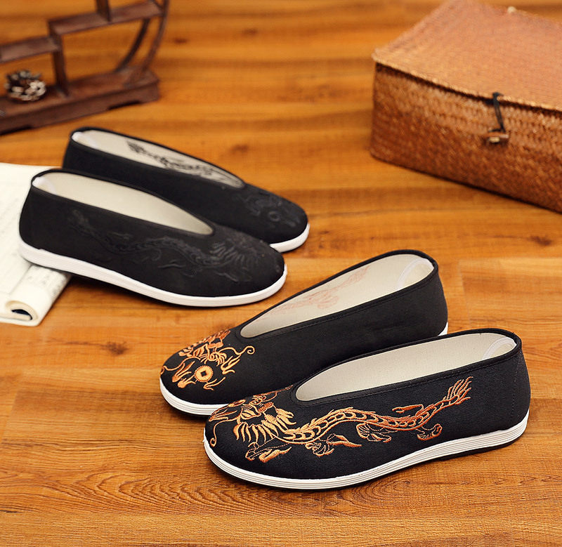 Old Beijing Cloth Shoes Kung Fu Shoes Taoist Shoes Tai Chi Shoes Martial Arts Practice Shoes Men's Shifang Shoes Hanfu Chinese Style Summer