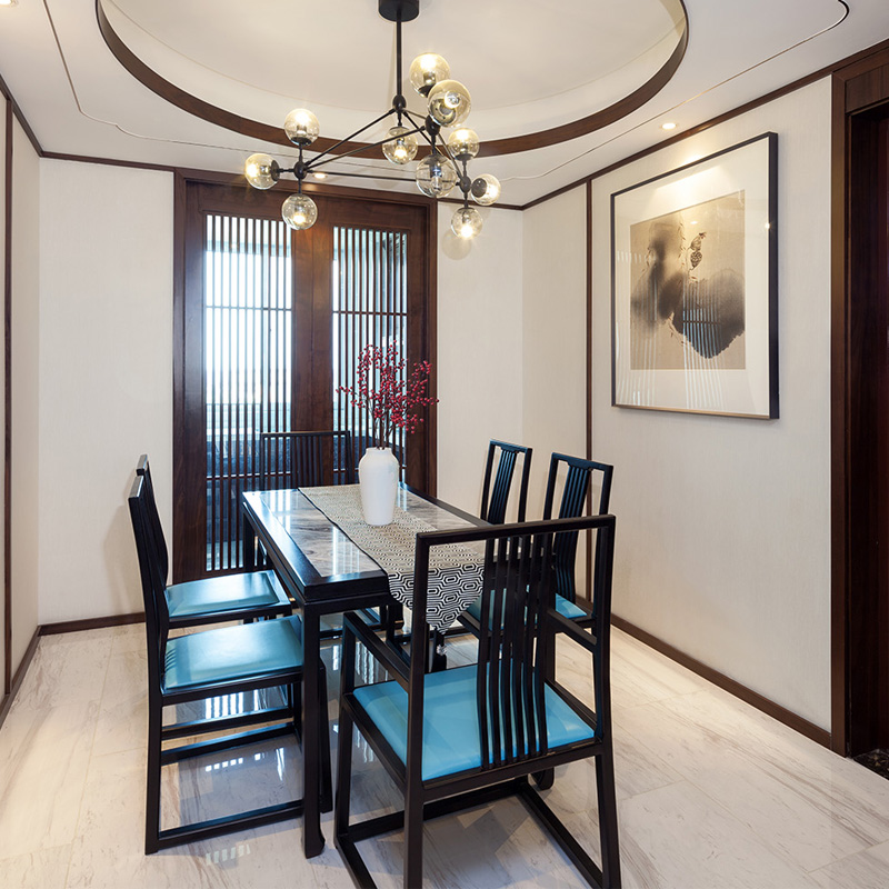 New Chinese dining table and chair modern Chinese-style Zen House furniture modern small-family restaurant dining table and chair