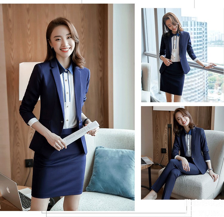 2018 mới mặc chuyên nghiệp phù hợp với phụ nữ thời trang dụng cụ phù hợp với phụ nữ váy ol phỏng vấn váy khí - Bộ đồ bộ đồ ngủ