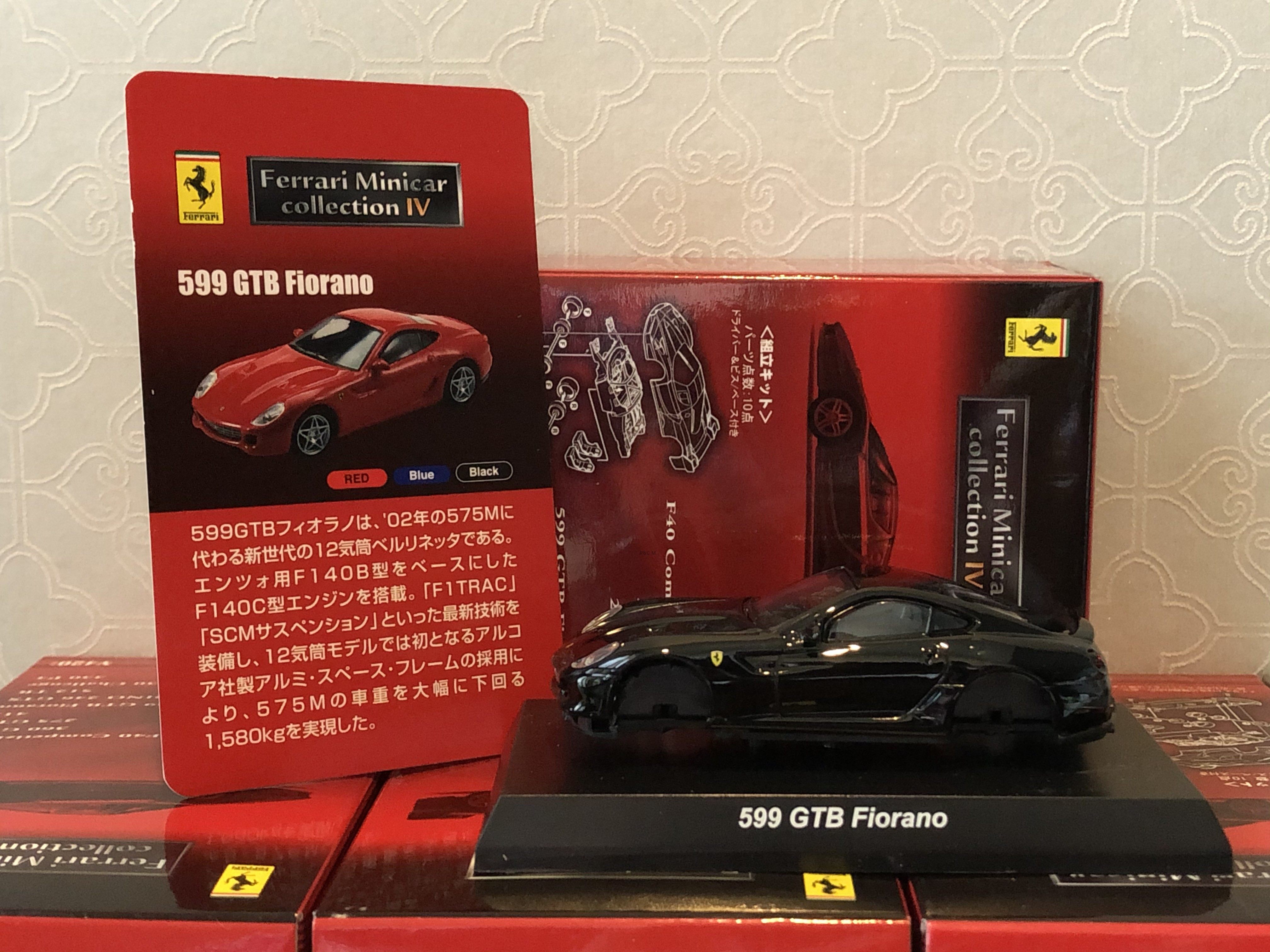 1 64 京商法拉利4弹599 Gtb Fiorano 黑色双门跑车经典车型