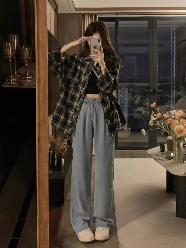Retro Plaid Shirt for Women, Summer 2026 New Style Shirt, Thin Design, Outer Wear, Sun Protection Top, Jacket for Women