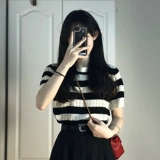 Трикотажный свитер, сексуальная короткая футболка с коротким рукавом, по фигуре