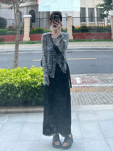 Летнее трикотажное дизайнерское платье, юбка, защита от солнца, свободный крой, тренд сезона