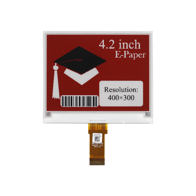 4.2inch Hink-E042A13-A0 Black, White, and Red Three-Color 24Pin Ink Screen 400X300
