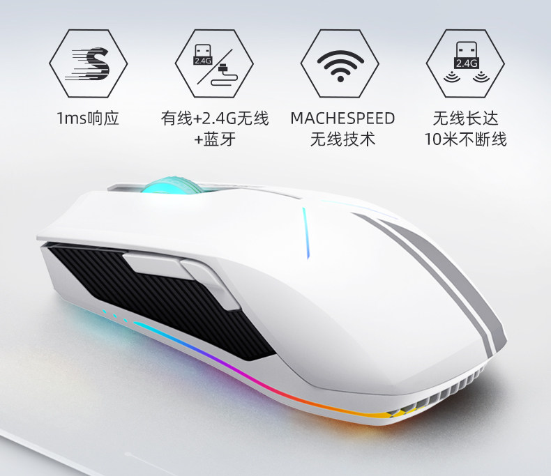 Machenike/机械师M721Pro无线游戏鼠标电竞游戏专用长续航RGB办公电脑滑鼠插图13