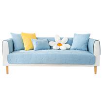 Cotton sofa cushion summer summer Four Seasons universal cover hipster seat cushion simple modern solid color cover summer