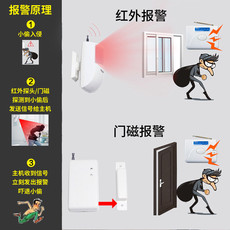 Противоугонная 分离报警器家用被动红外探测无线防盗门磁锁窗户远程小偷人体感应