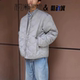 New Balance NB灰色男女纯色百搭保暖运动夹棉外套AMJ33342-TAG