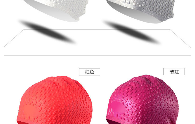 Mũ bơi bằng silicon Unisex không thấm nước Bảo vệ tai hình giọt nước Tóc dài thoải mái Mũ bơi thời trang 	mũ bơi nhật