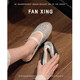 Open-Toe Slippers with Buckle and Rhinestones, Niche Half-Slippers for Women, Summer 2025 New Style, Mesh Breathable Fairy Slippers